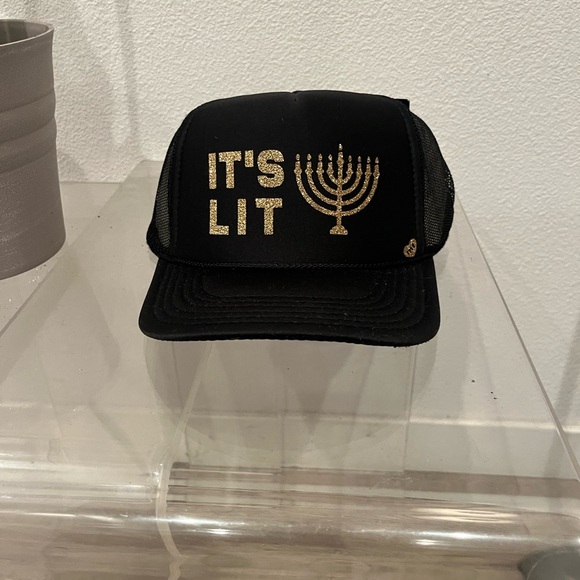 Mother Trucker It’s Lit Menorah Hat NEW - Picture 2 of 2